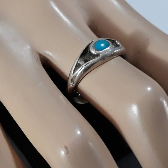 Promise Turquoise December Birthstone Ring 925 - Picture 6 of 8